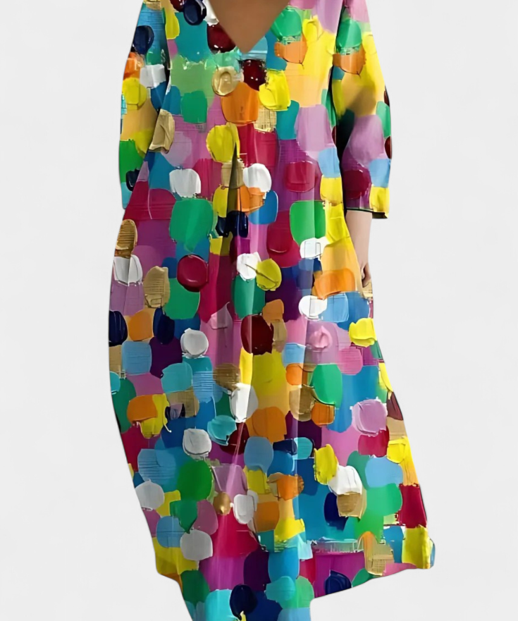 Ana - Fliessendes Kleid mit Muster