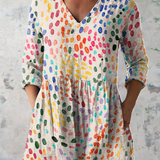 Pauline | Bluse Lang mit V-Ausschnitt
