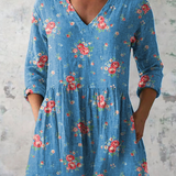 Mélanie | Lange Bluse mit V-Ausschnitt