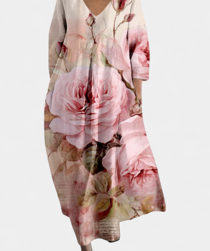 Ana - Fliessendes Kleid mit Muster
