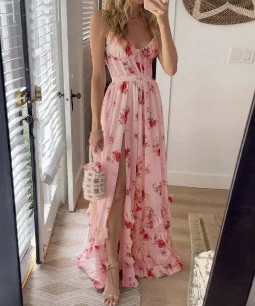Sónia - Midi-Kleid mit floralem Muster