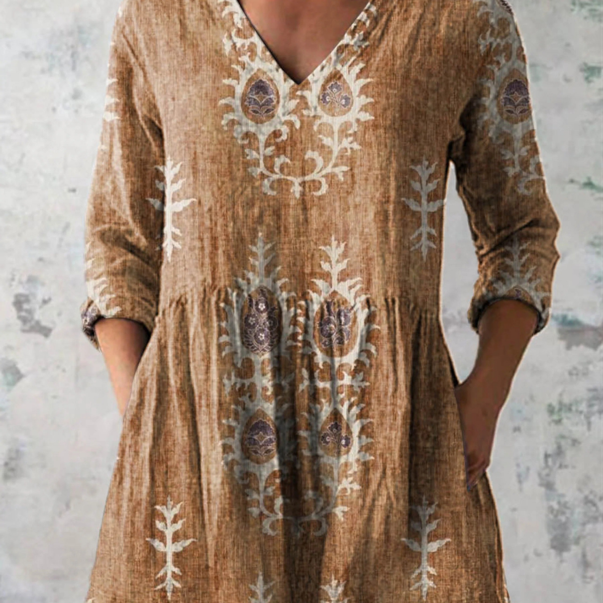 Elise | Lange Bluse mit V-Ausschnitt
