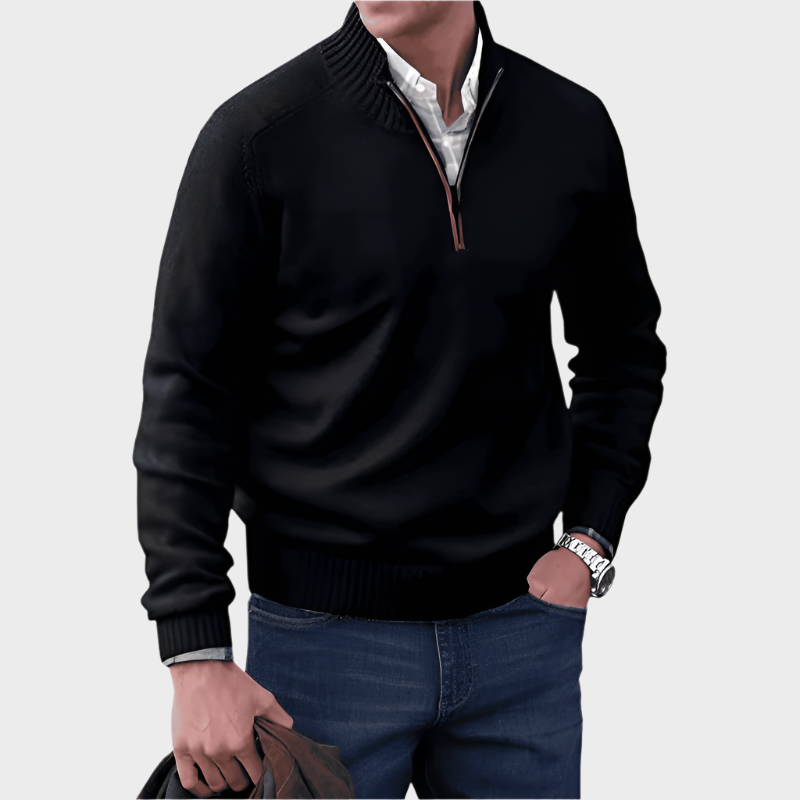Malik | Eleganter Pullover mit Reißverschluss
