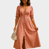 Denim-Kleid mit Knöpfen