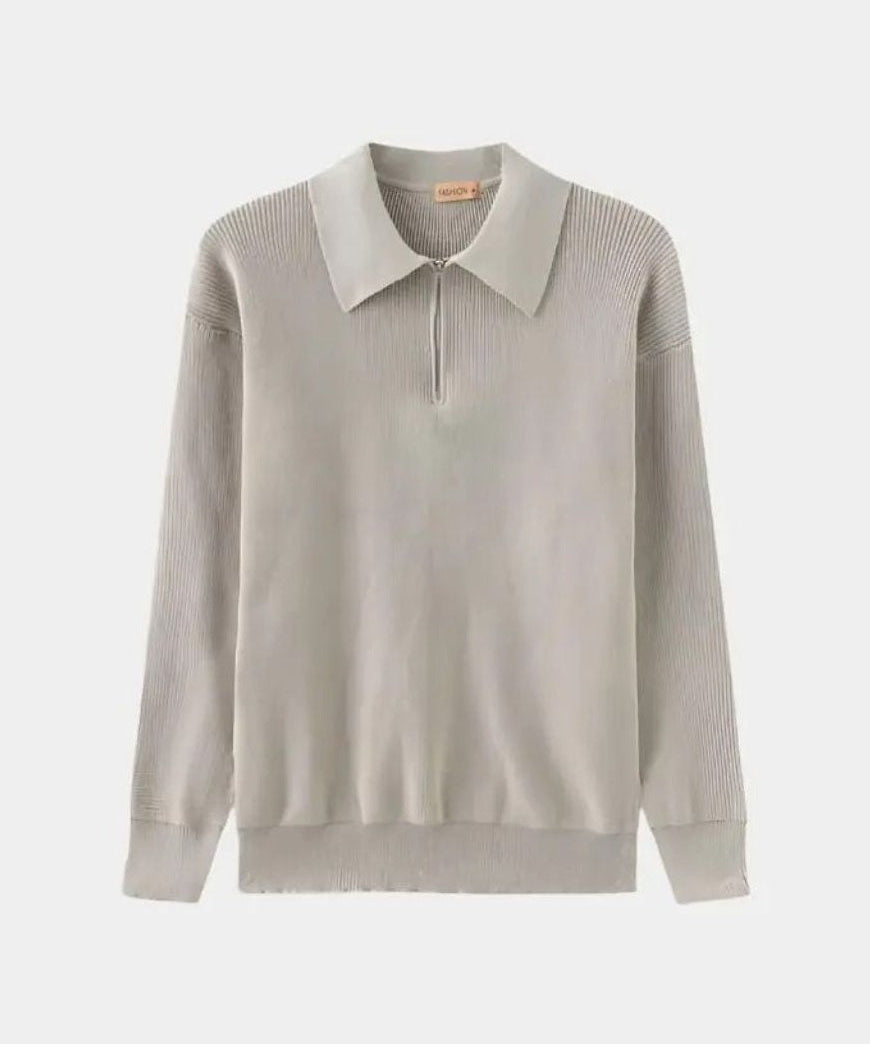 David | Polo-Pullover mit Reißverschluss
