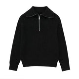 Cassien | Gestreifter Reißverschluss-Pullover