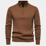 Mikkel | Baumwollpullover mit Halbzip