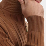 Mikkel | Baumwollpullover mit Halbzip