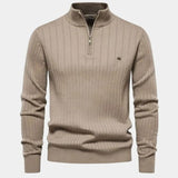 Mikkel | Baumwollpullover mit Halbzip