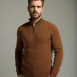 Mikkel | Baumwollpullover mit Halbzip