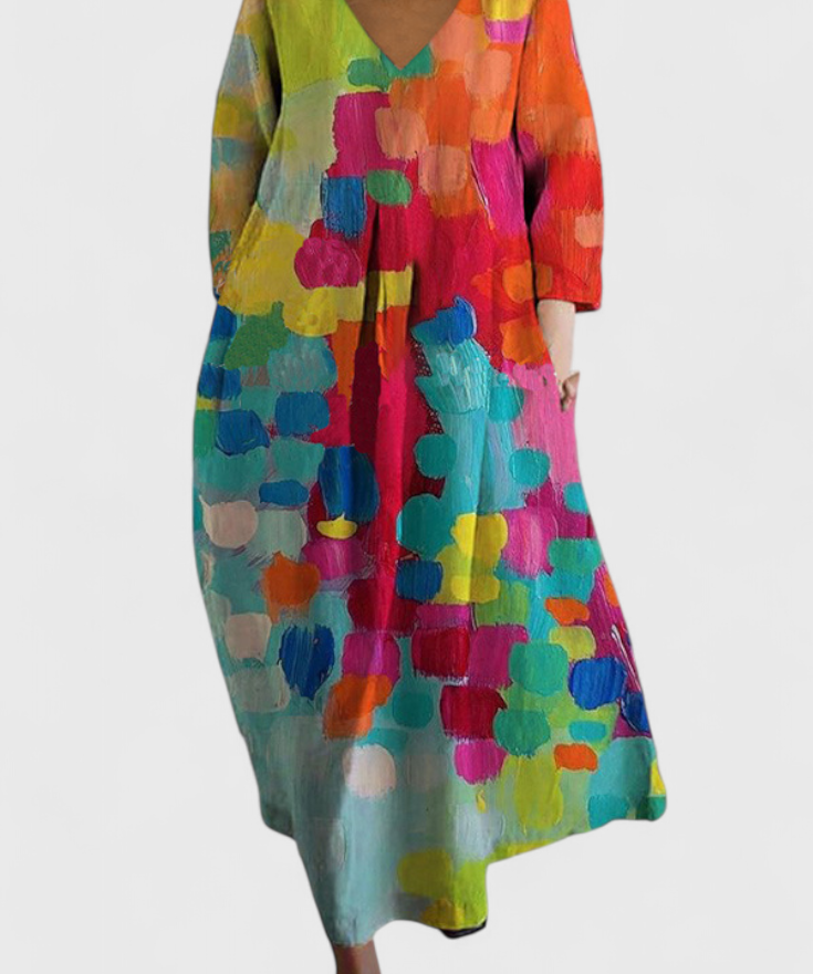 Ana - Fliessendes Kleid mit Muster