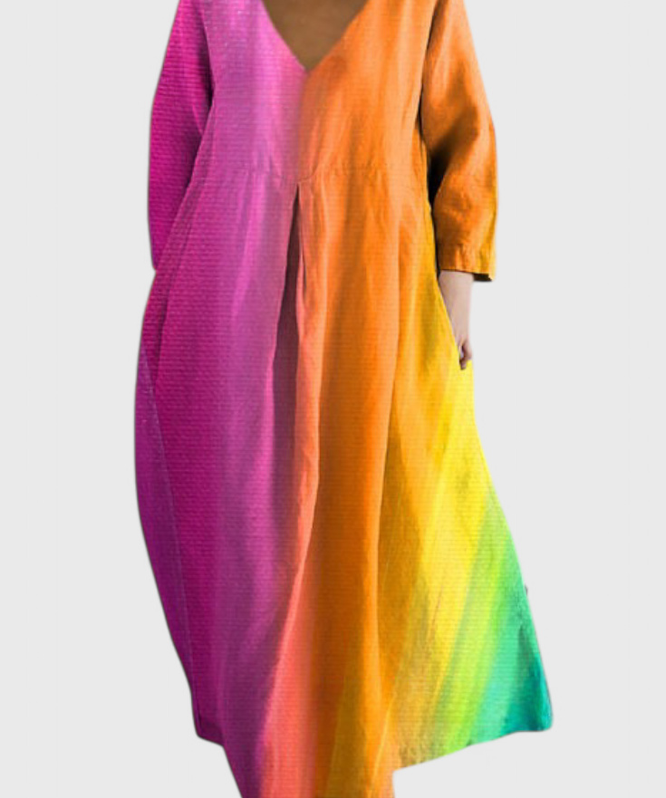 Ana - Fliessendes Kleid mit Muster