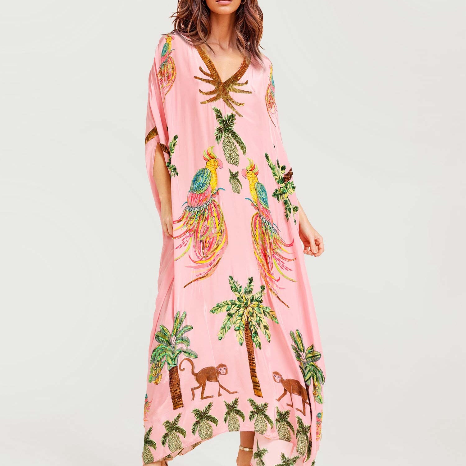 Alessandra - Langes gemustertes Kleid