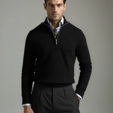 Tobias | Pullover mit Reißverschluss und Muster