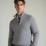 Tobias | Pullover mit Reißverschluss und Muster