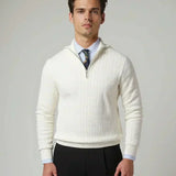 Tobias | Pullover mit Reißverschluss und Muster