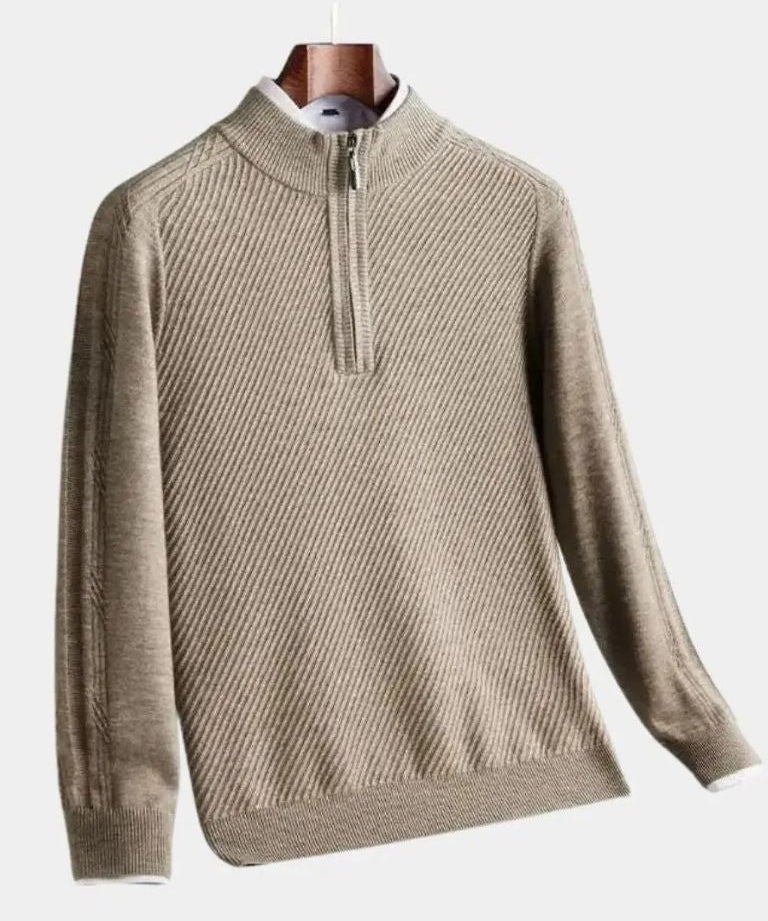 Vilhelm | Basic Pullover mit Halb-Zip