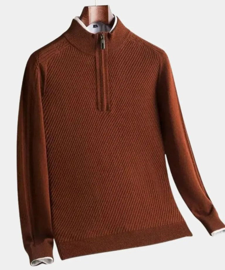Vilhelm | Basic Pullover mit Halb-Zip
