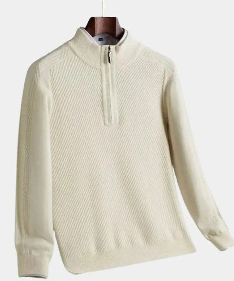 Vilhelm | Basic Pullover mit Halb-Zip
