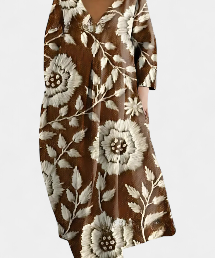 Ana - Fliessendes Kleid mit Muster