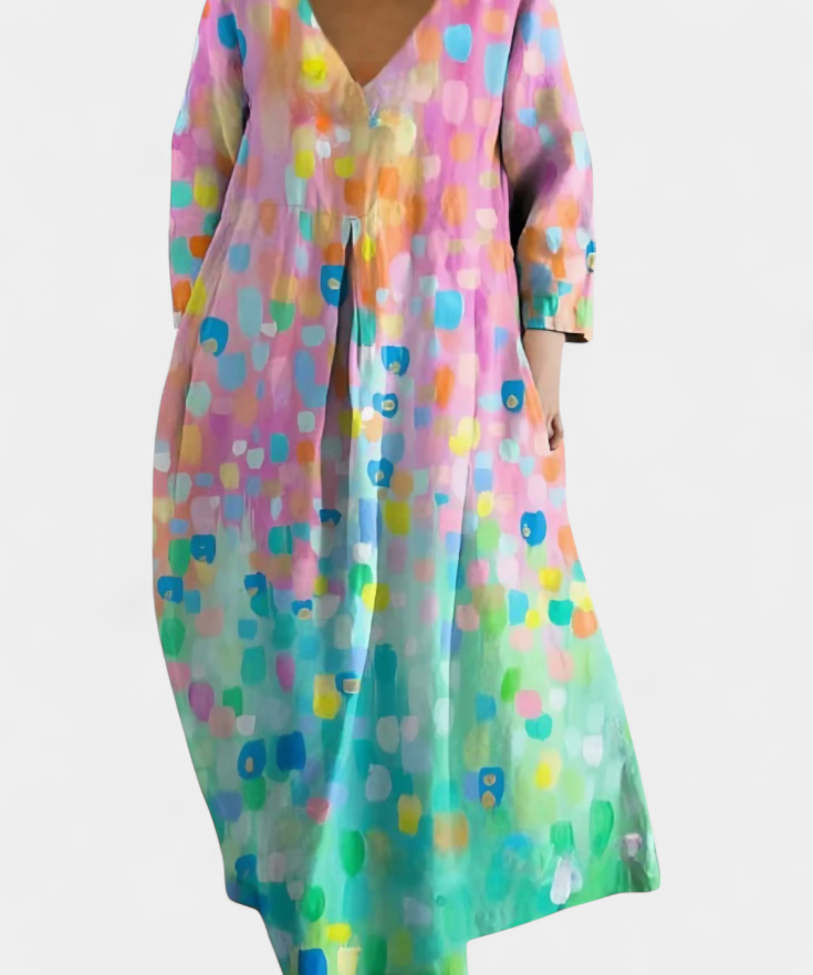 Ana - Fliessendes Kleid mit Muster
