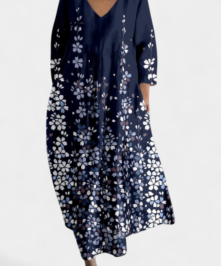 Ana - Fliessendes Kleid mit Muster