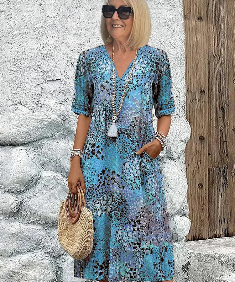 Lia - Damen Midi Kleid