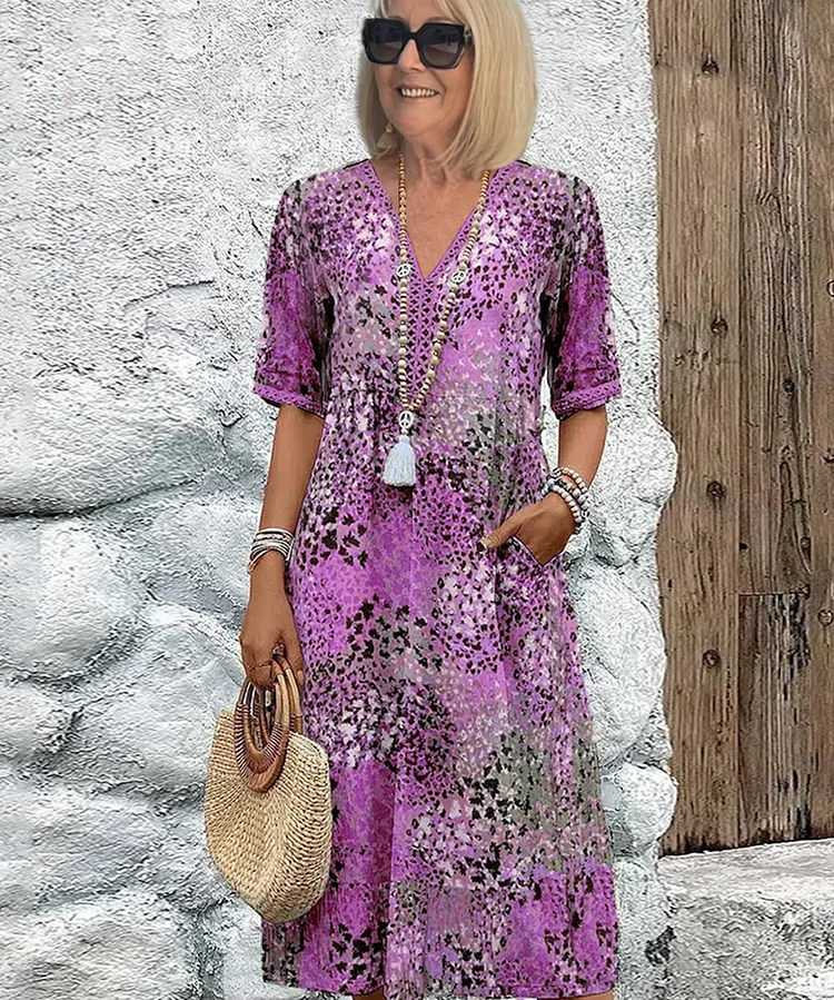 Lia - Damen Midi Kleid