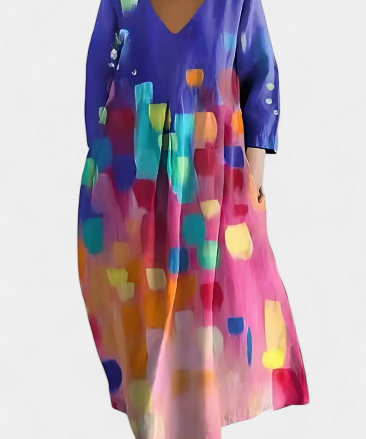 Ana - Fliessendes Kleid mit Muster