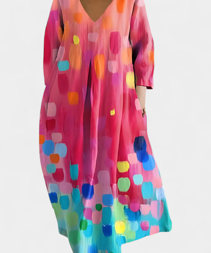 Ana - Fliessendes Kleid mit Muster
