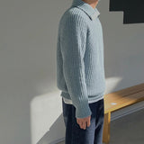 Brieuc | Pull Azure à quart de zip