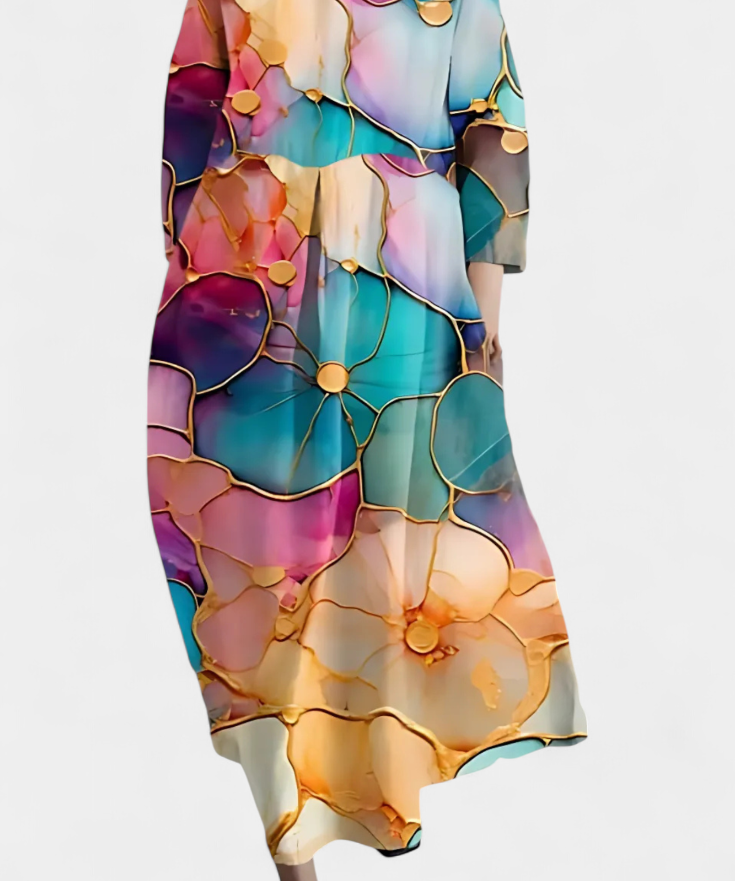 Ana - Fliessendes Kleid mit Muster